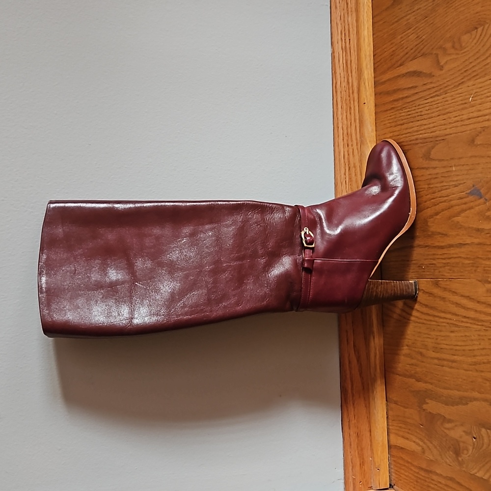 Etienne Aigner Women Red Heeled Boots 8M